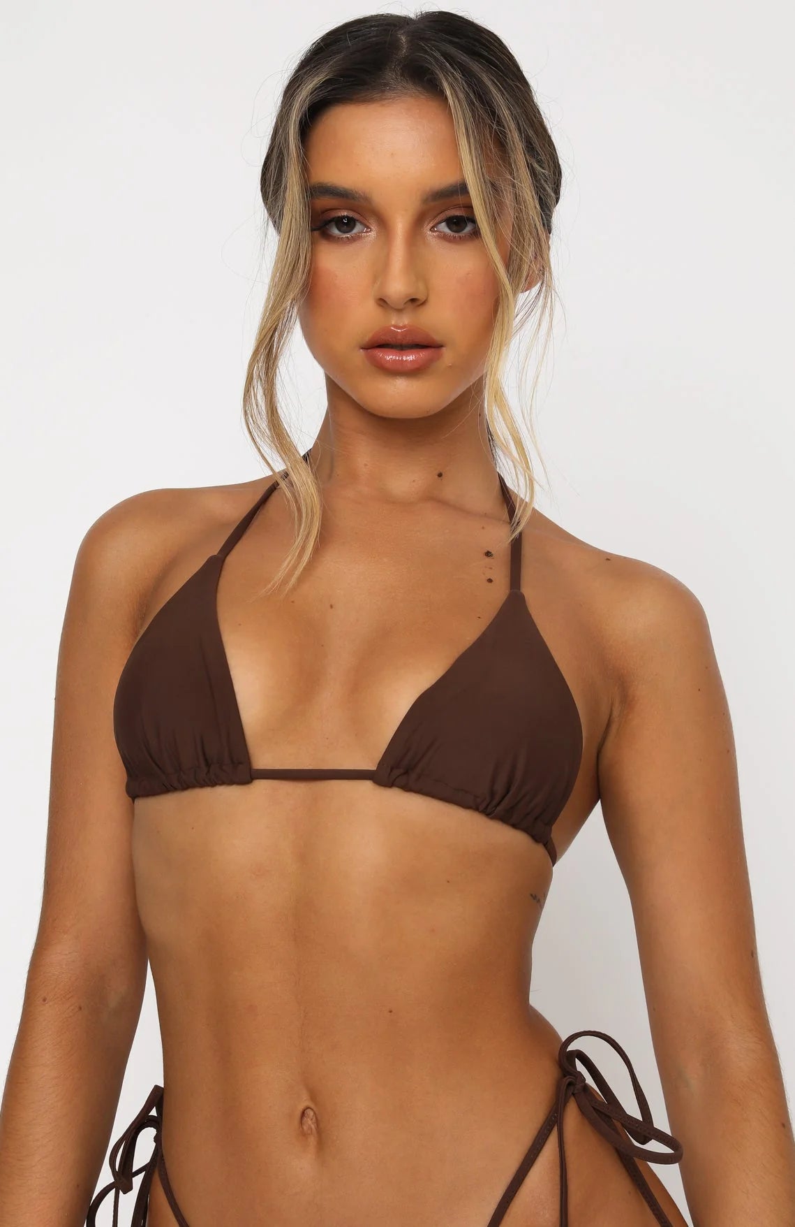 Golden Hour Triangle Bikini Top – Chocolate