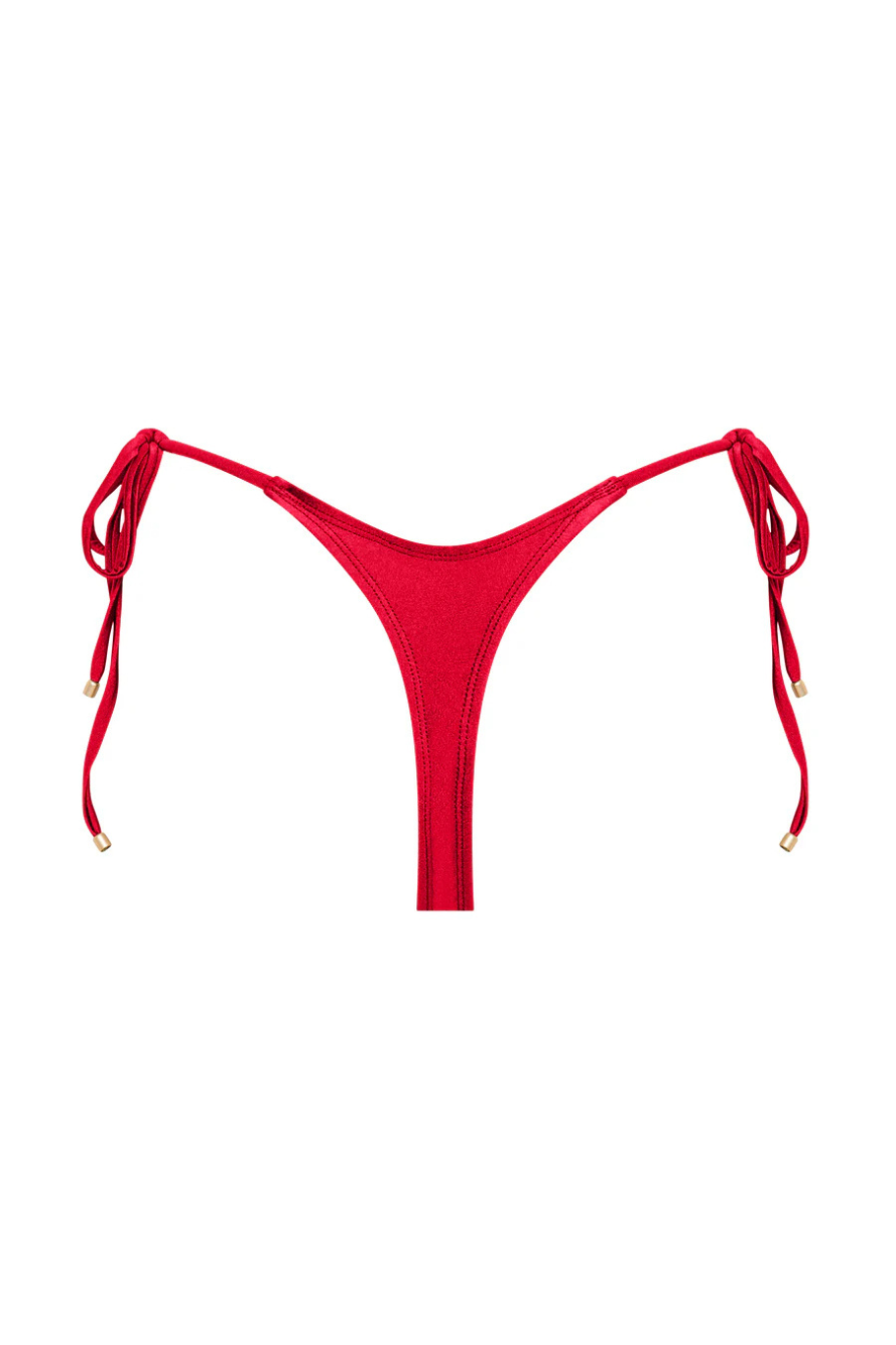 Zaya Tie-Side Minimal Thong - Red