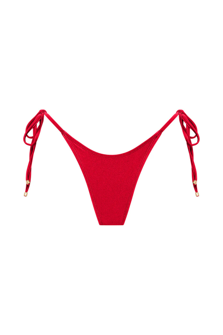 Zaya Tie-Side Minimal Thong - Red