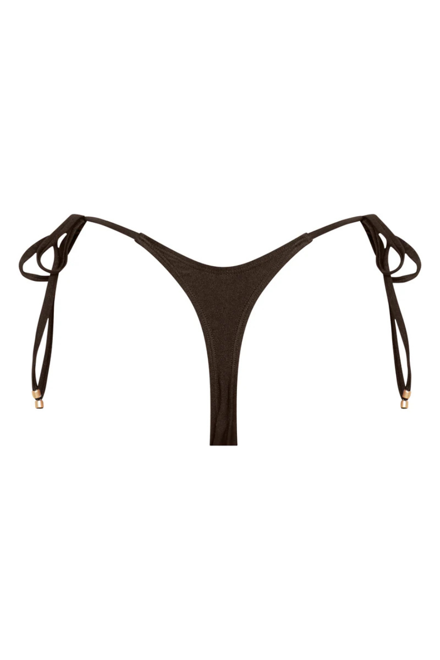 Zaya Tie-Side Minimal Thong - Chocolate