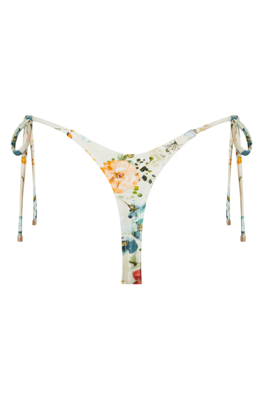 Zaya Tie-Side Minimal Thong - Floral