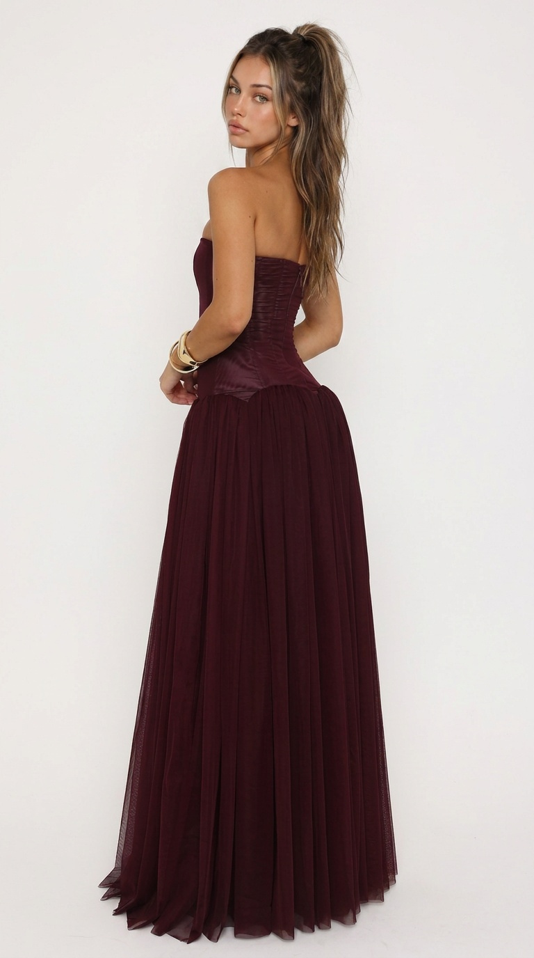 Seraphina Strapless Corset Maxi Dress