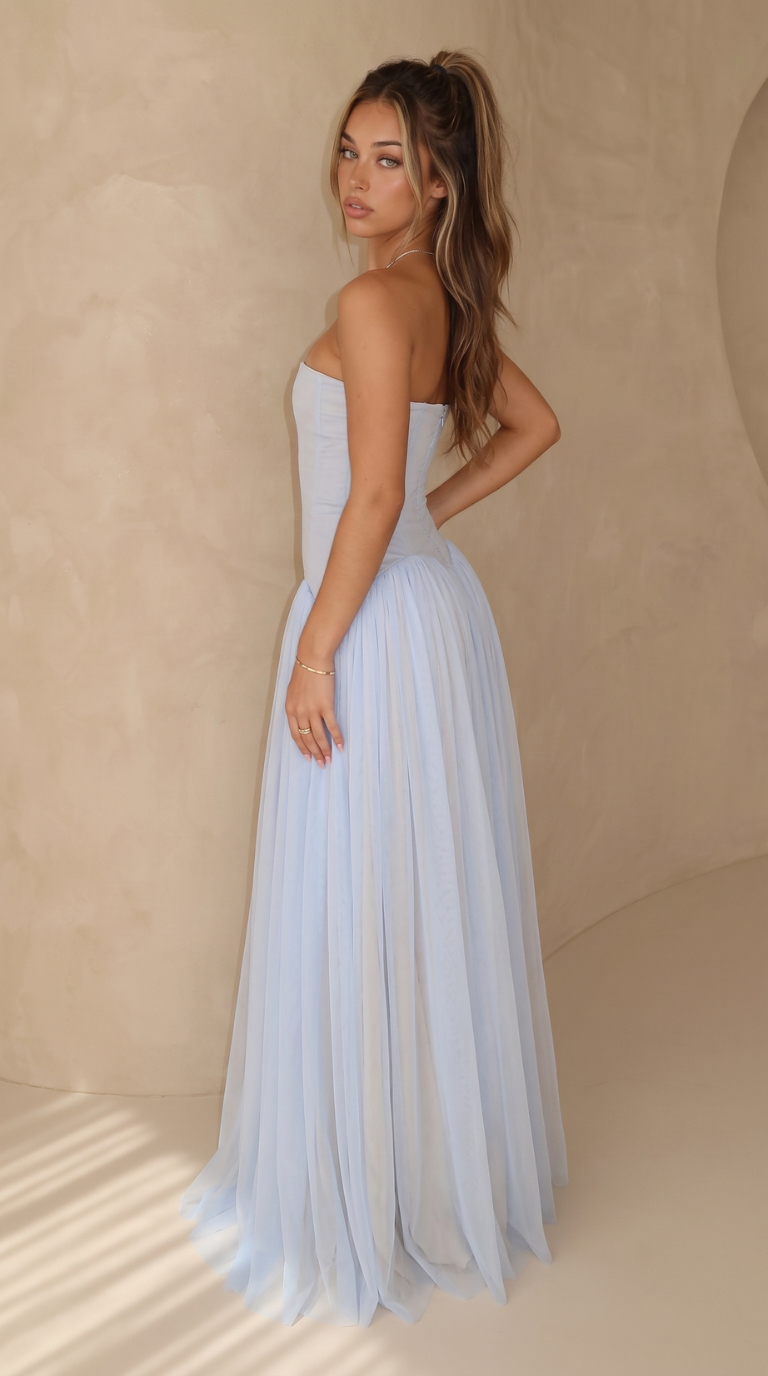 Seraphina Strapless Corset Maxi Dress