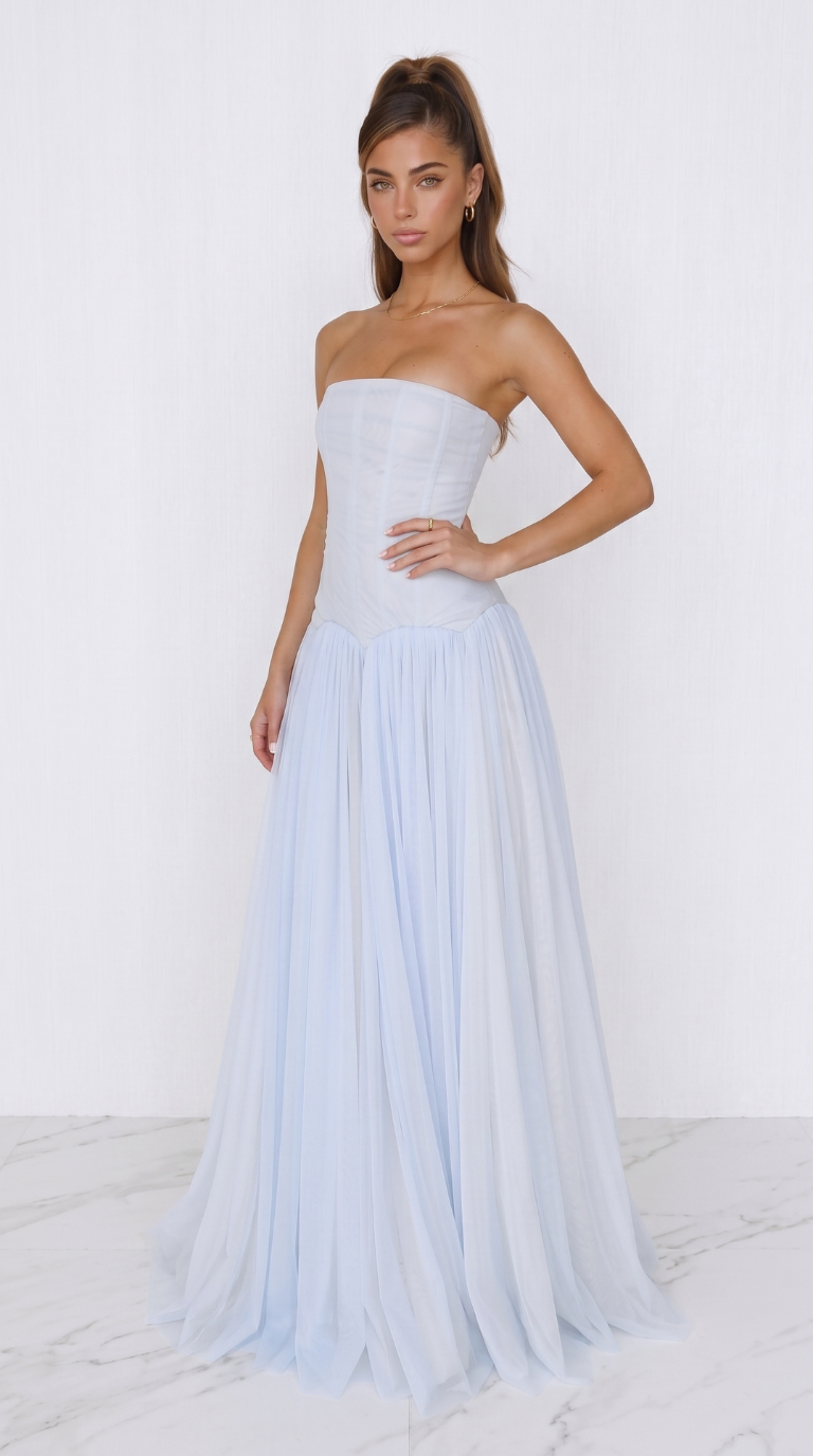 Seraphina Strapless Corset Maxi Dress