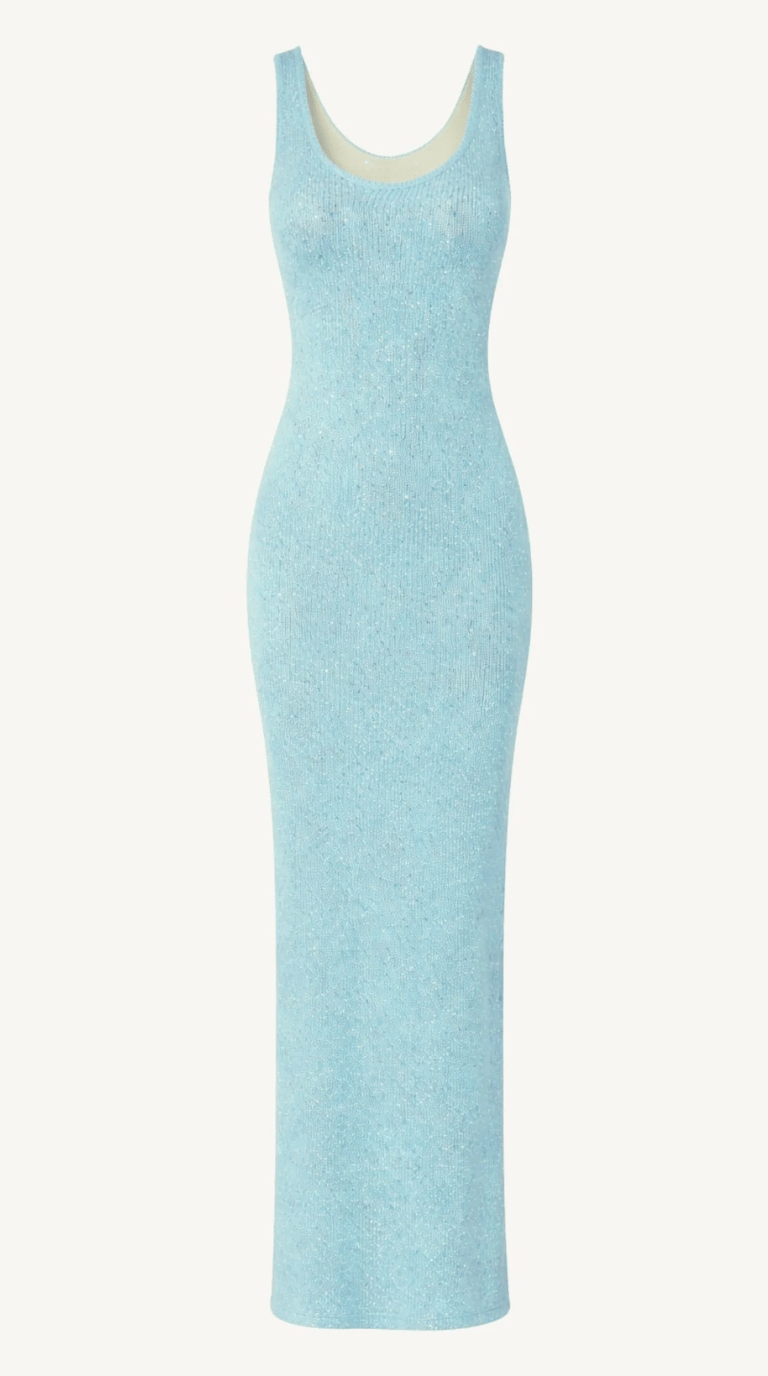 Mia Dress - Baia Blue Sequin