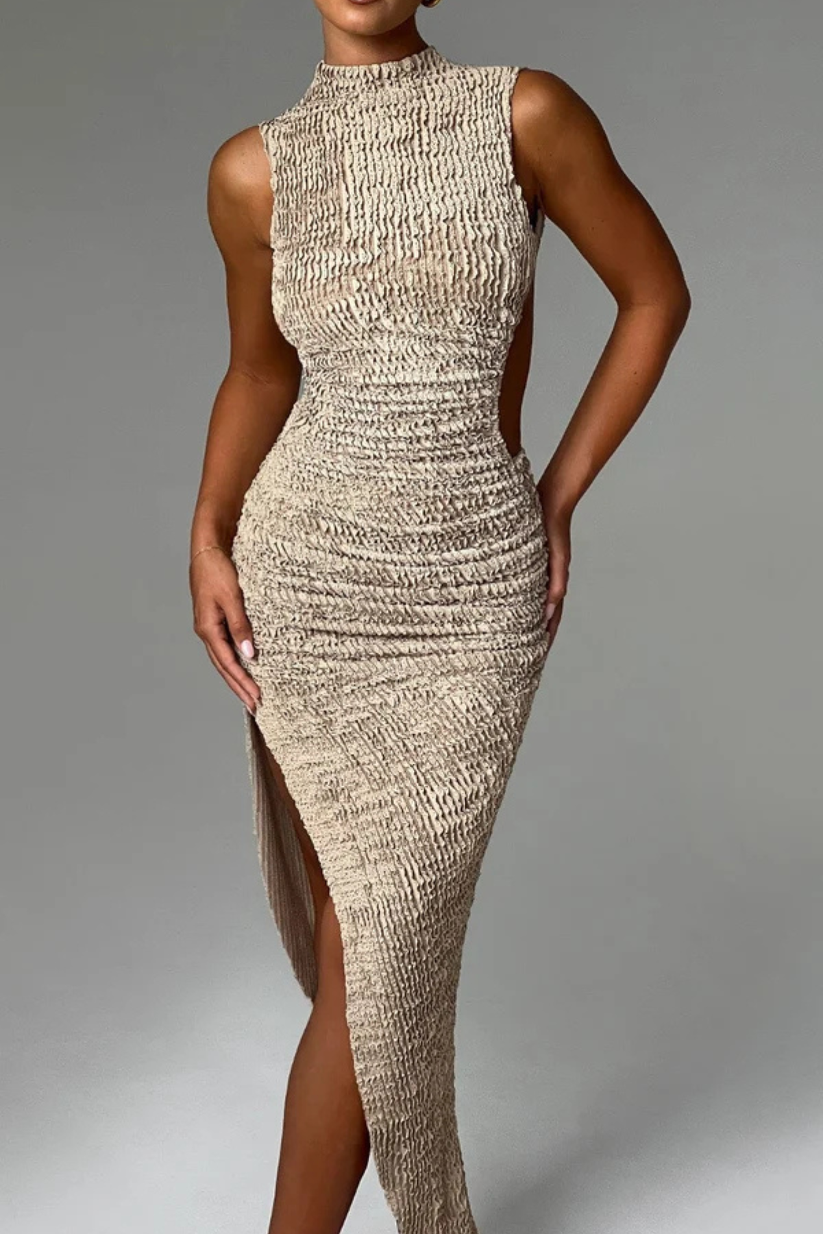 Athena Open Back Midi Dress