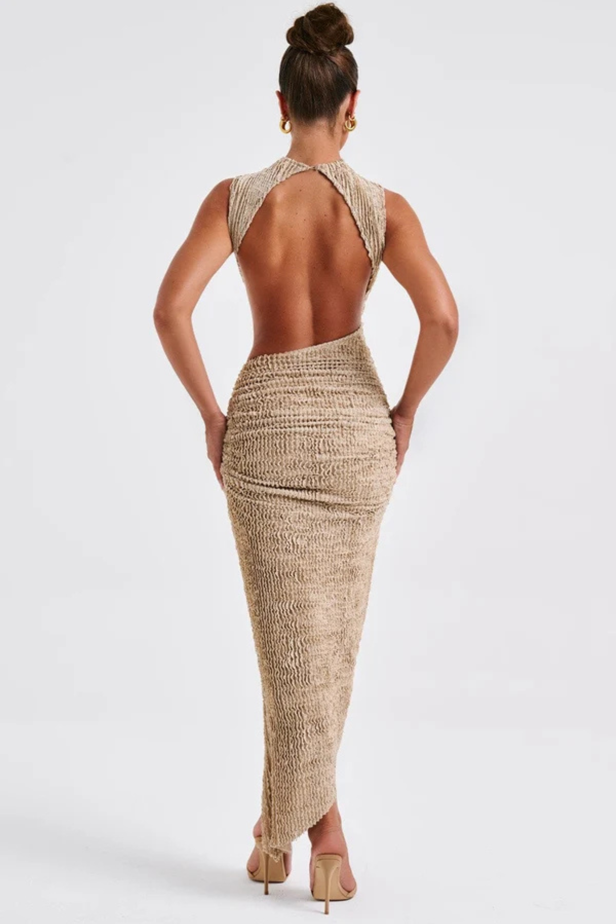 Athena Open Back Midi Dress