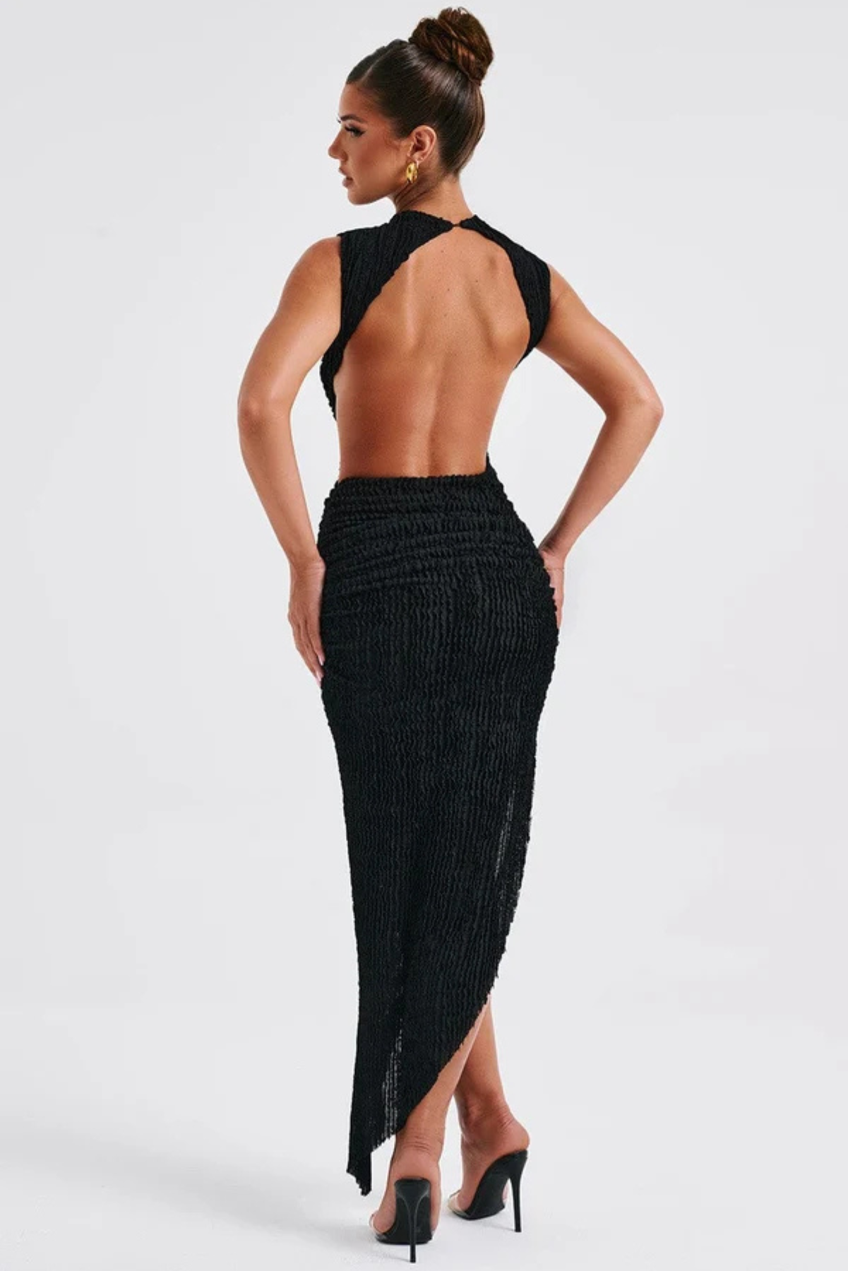 Athena Open Back Midi Dress