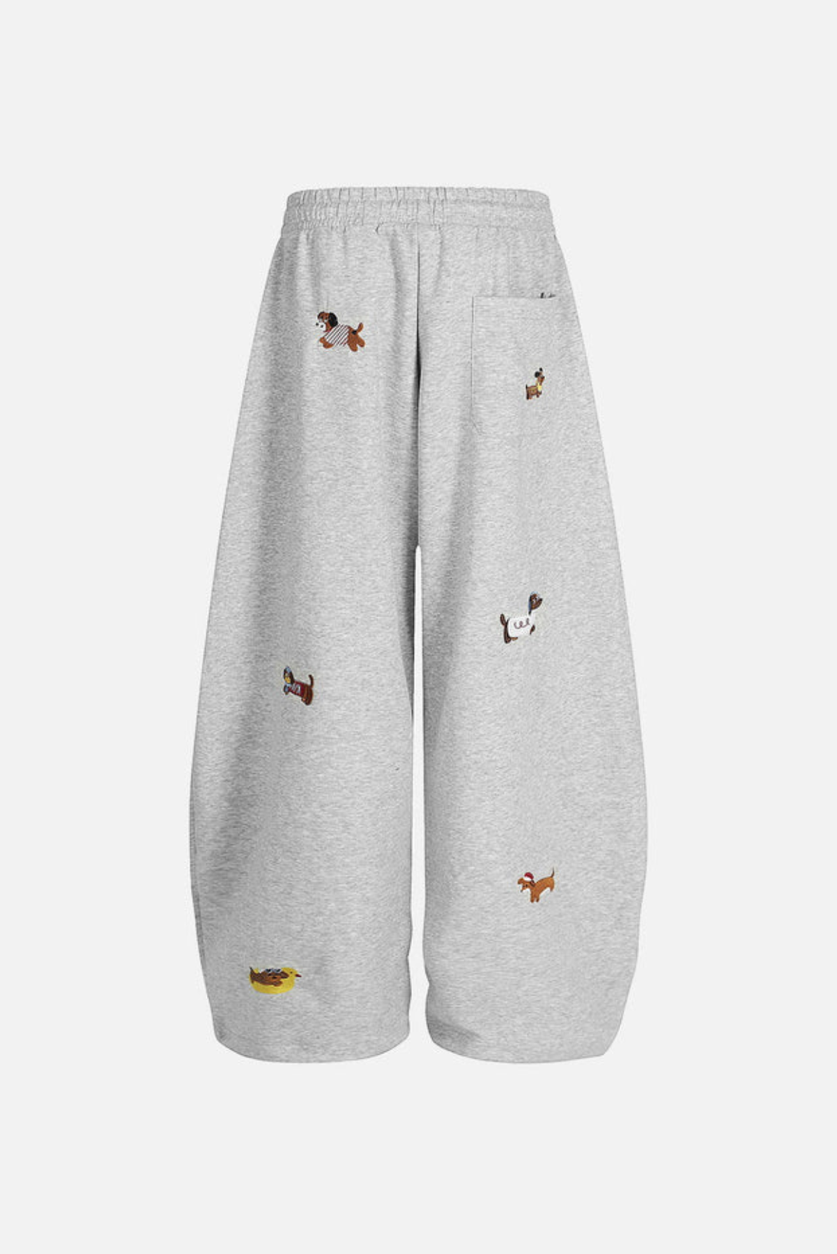 Sleepy Dog Embroidered Barrel Sweatpants