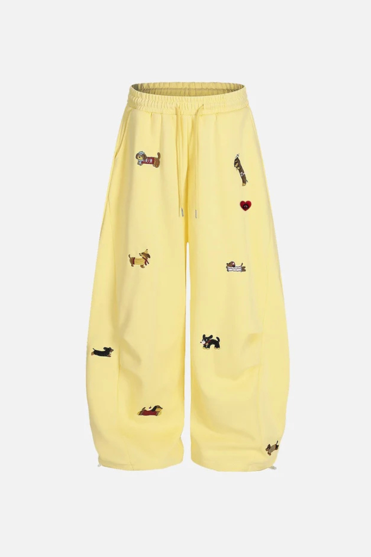 Sleepy Dog Embroidered Barrel Sweatpants