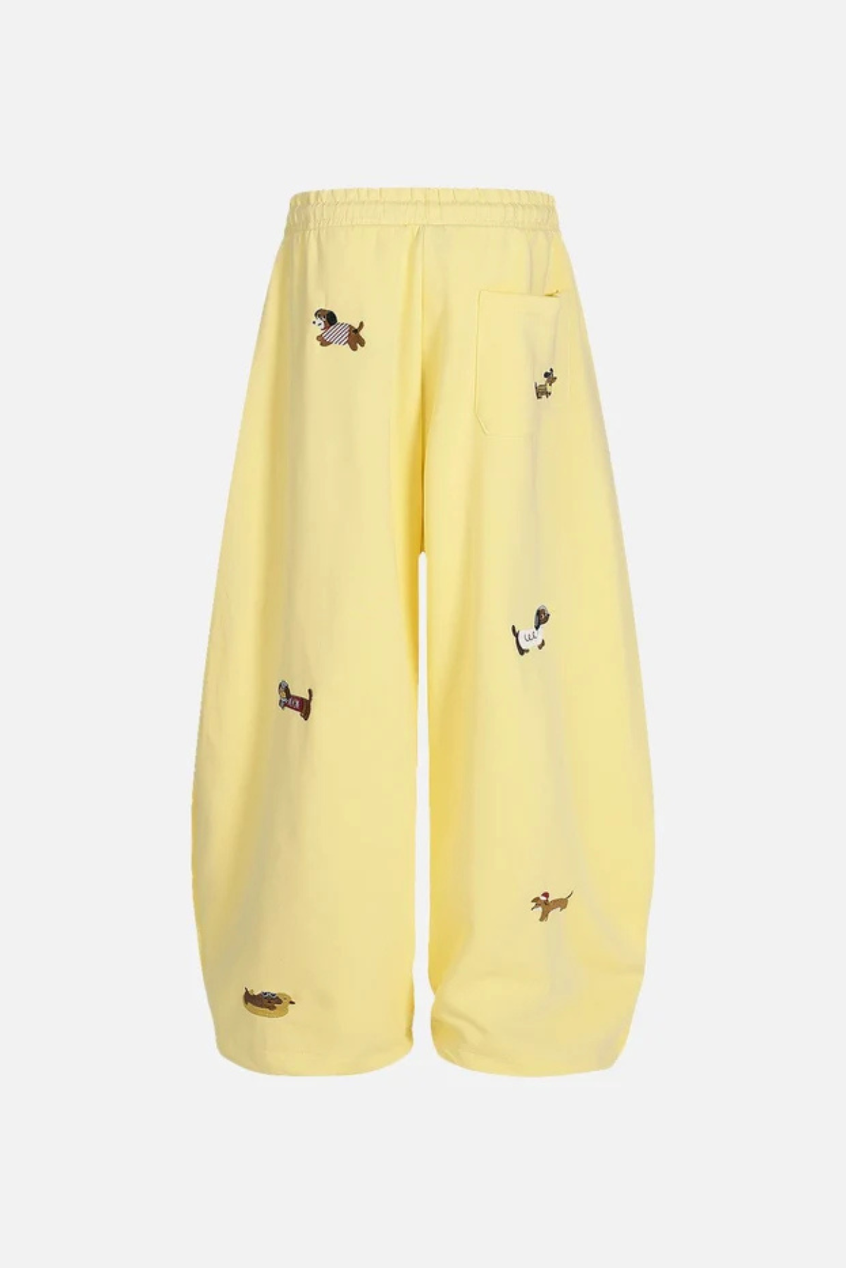 Sleepy Dog Embroidered Barrel Sweatpants