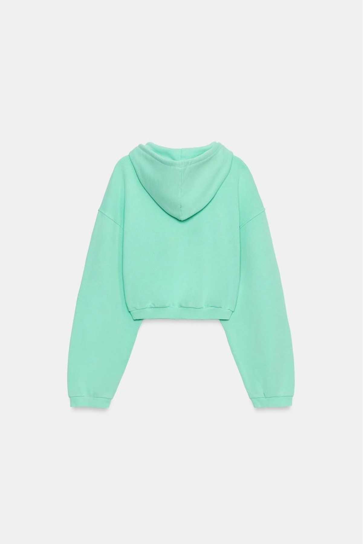 Neon Mint Cropped Hoodie & Wide-Leg Set