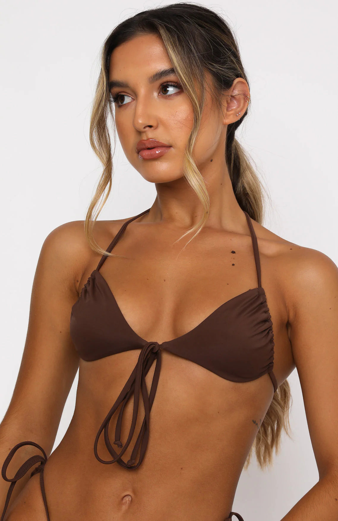 Golden Hour Triangle Bikini Top – Chocolate