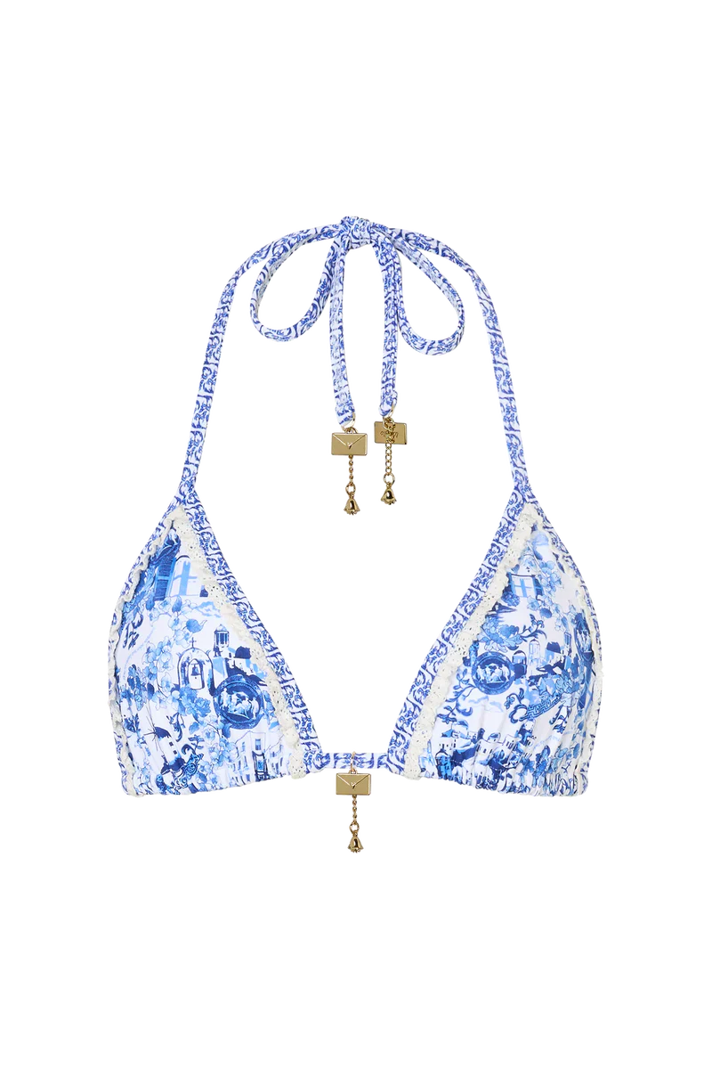 Amalfi Lace-Trim Triangle Bikini Top