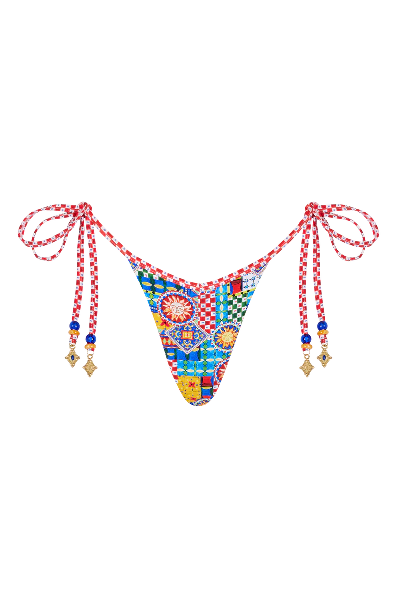 Riviera Tie Side Thong Bikini Bottom