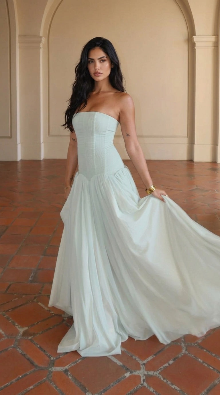 Seraphina Strapless Corset Maxi Dress