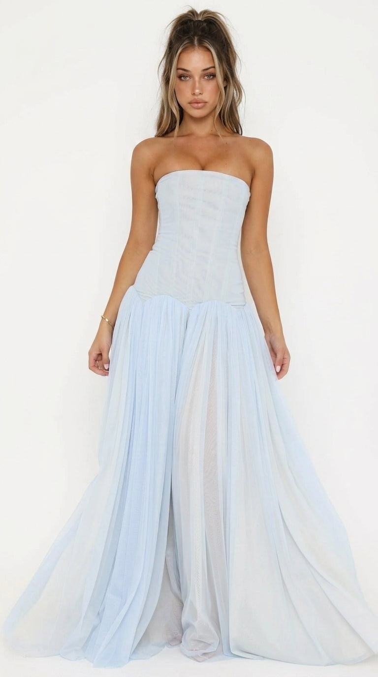Seraphina Strapless Corset Maxi Dress