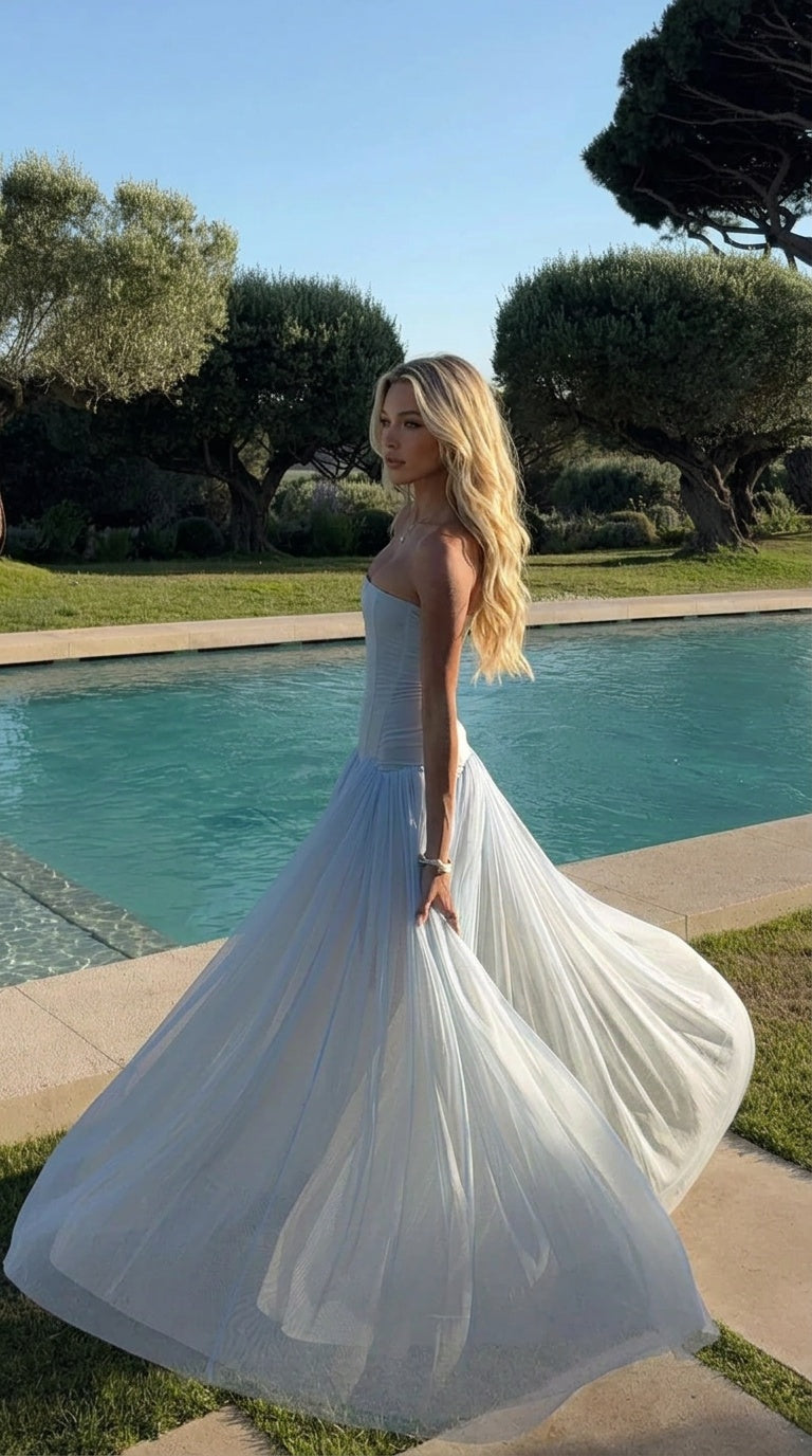 Seraphina Strapless Corset Maxi Dress