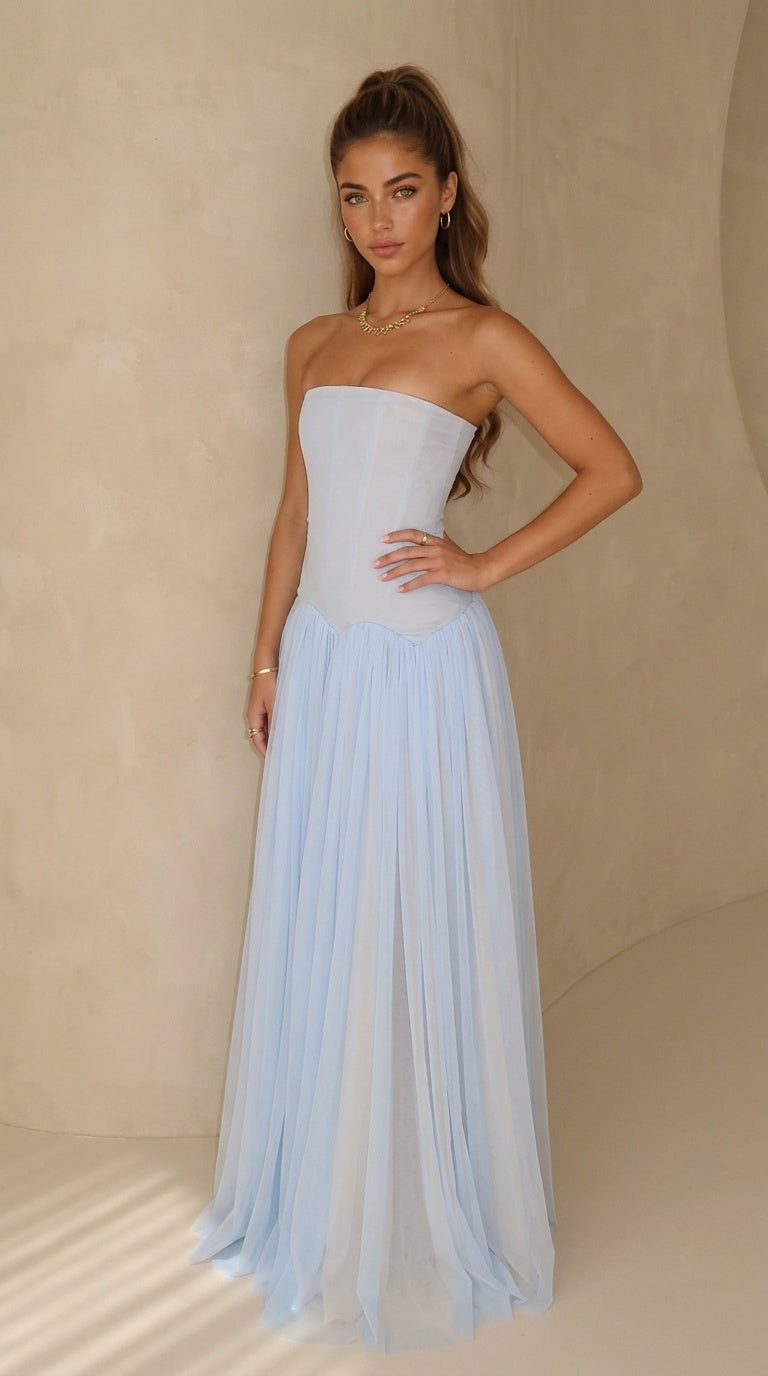 Seraphina Strapless Corset Maxi Dress