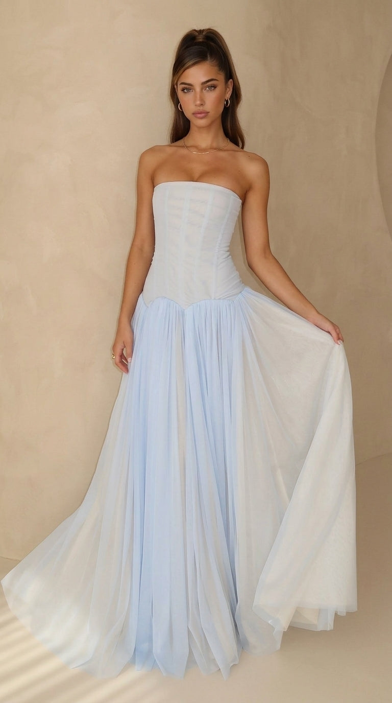 Seraphina Strapless Corset Maxi Dress
