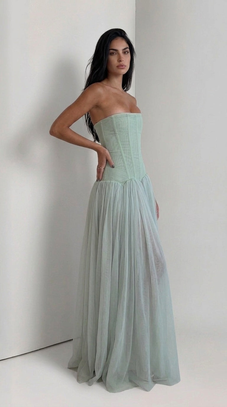 Seraphina Strapless Corset Maxi Dress