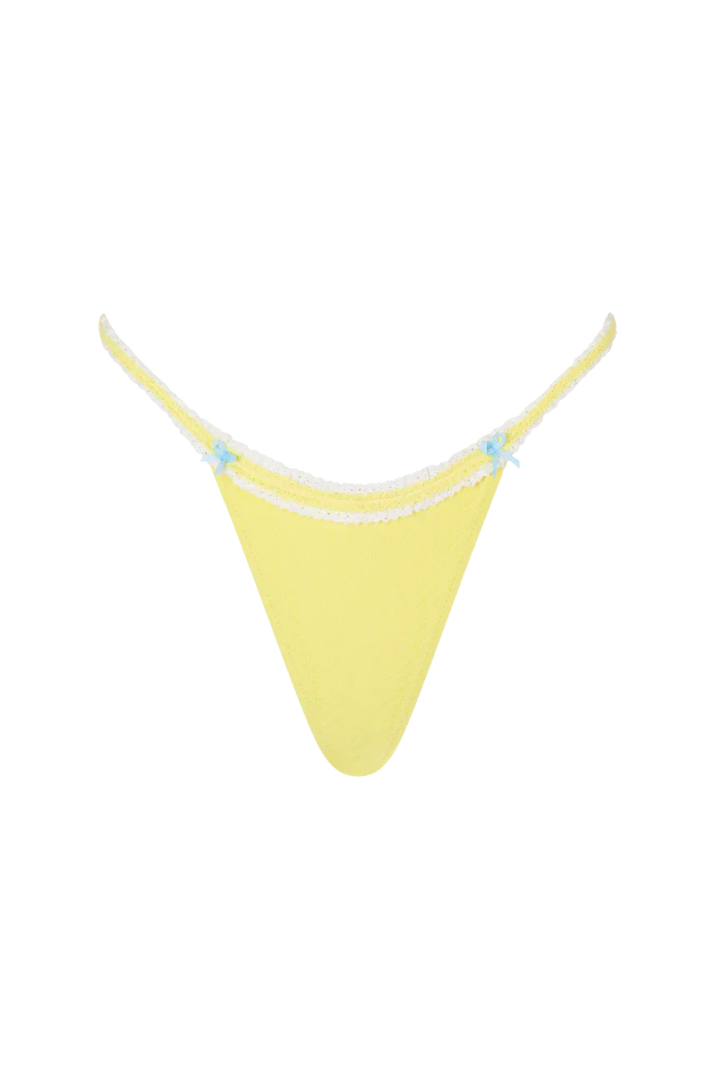 Limoncello High Cut Thong Bikini Bottom