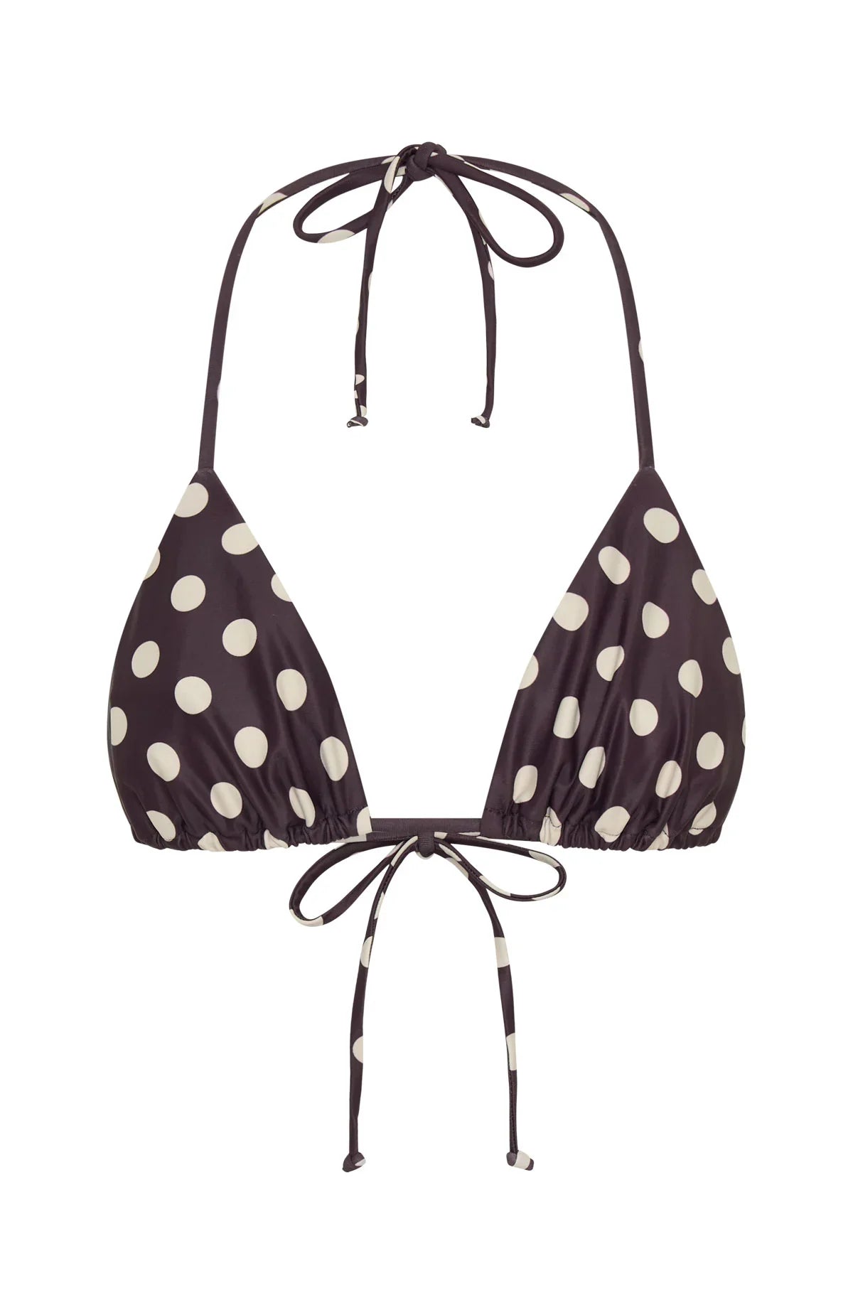 Monaco Polka Dot Triangle Tie Bikini Top